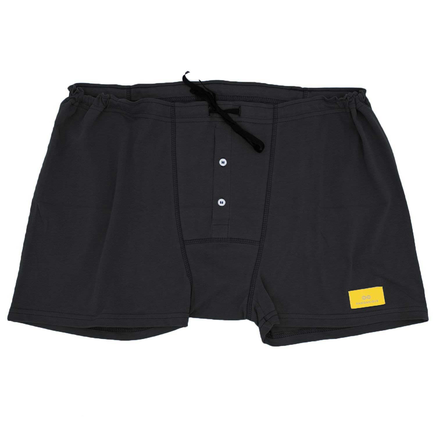 Elastic-free Organic Cotton Drawstring Boxers (nut button; breathable ...