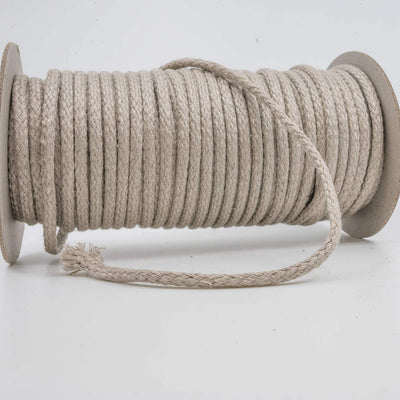 5.6mm Hemp Braided Cords (50m roll; ~164') (100% Biodegradable)