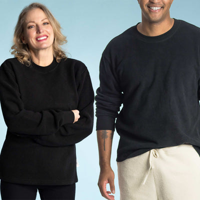 organic cotton fleece sweatshirt