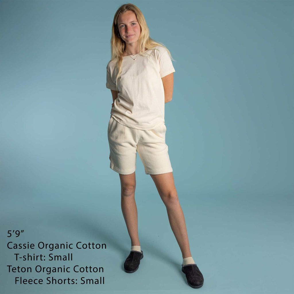 organic cotton fleece shorts