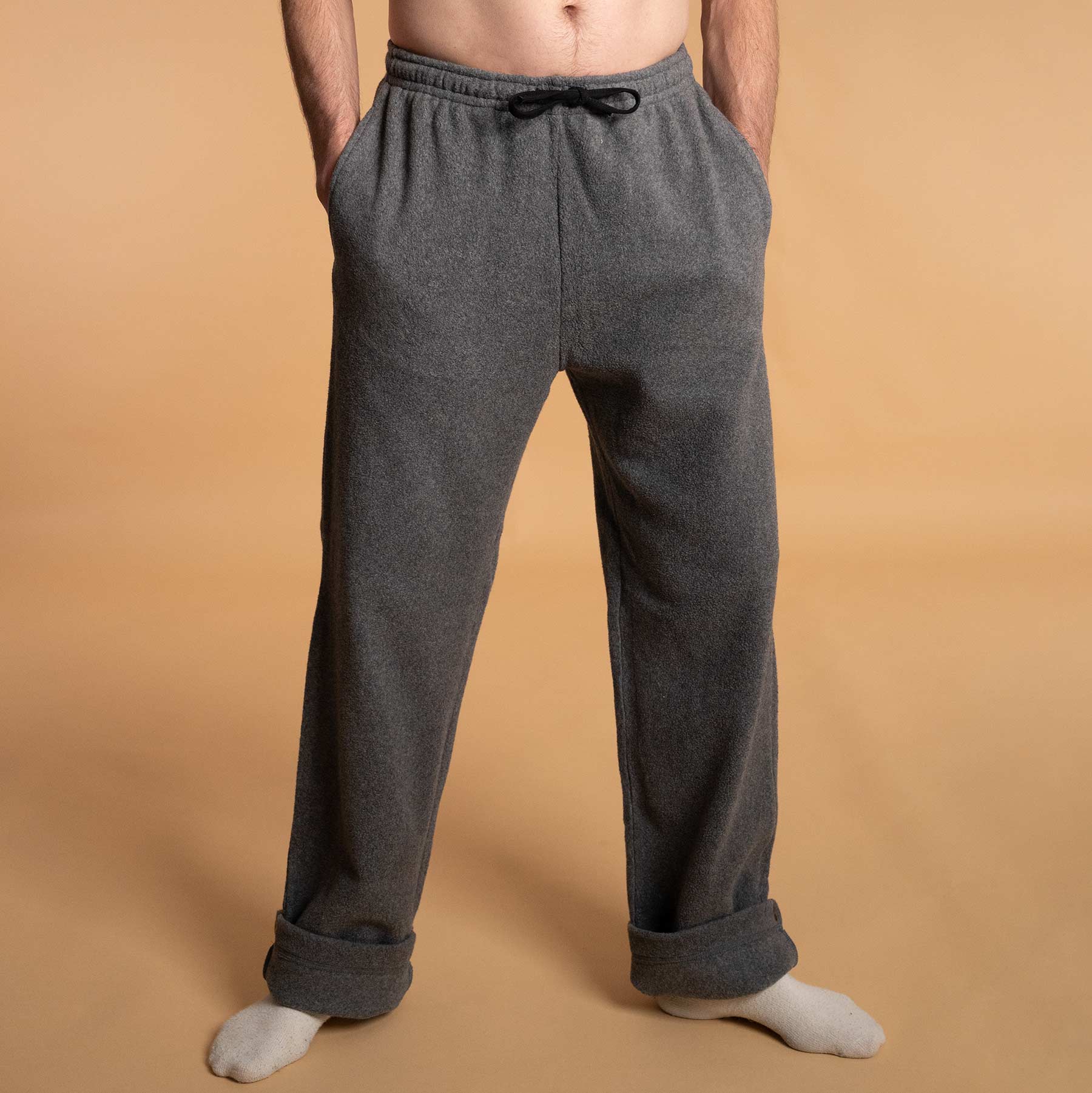 Cotton fleece jogging pants, for men