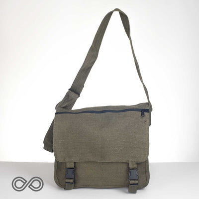 HEMPVILLE Organic Hemp Classic Courier Messenger Bag (Closeout) (98% Biodegradable)