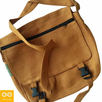 HEMPVILLE Organic Hemp Classic Courier Messenger Bag (Closeout) (98% Biodegradable)