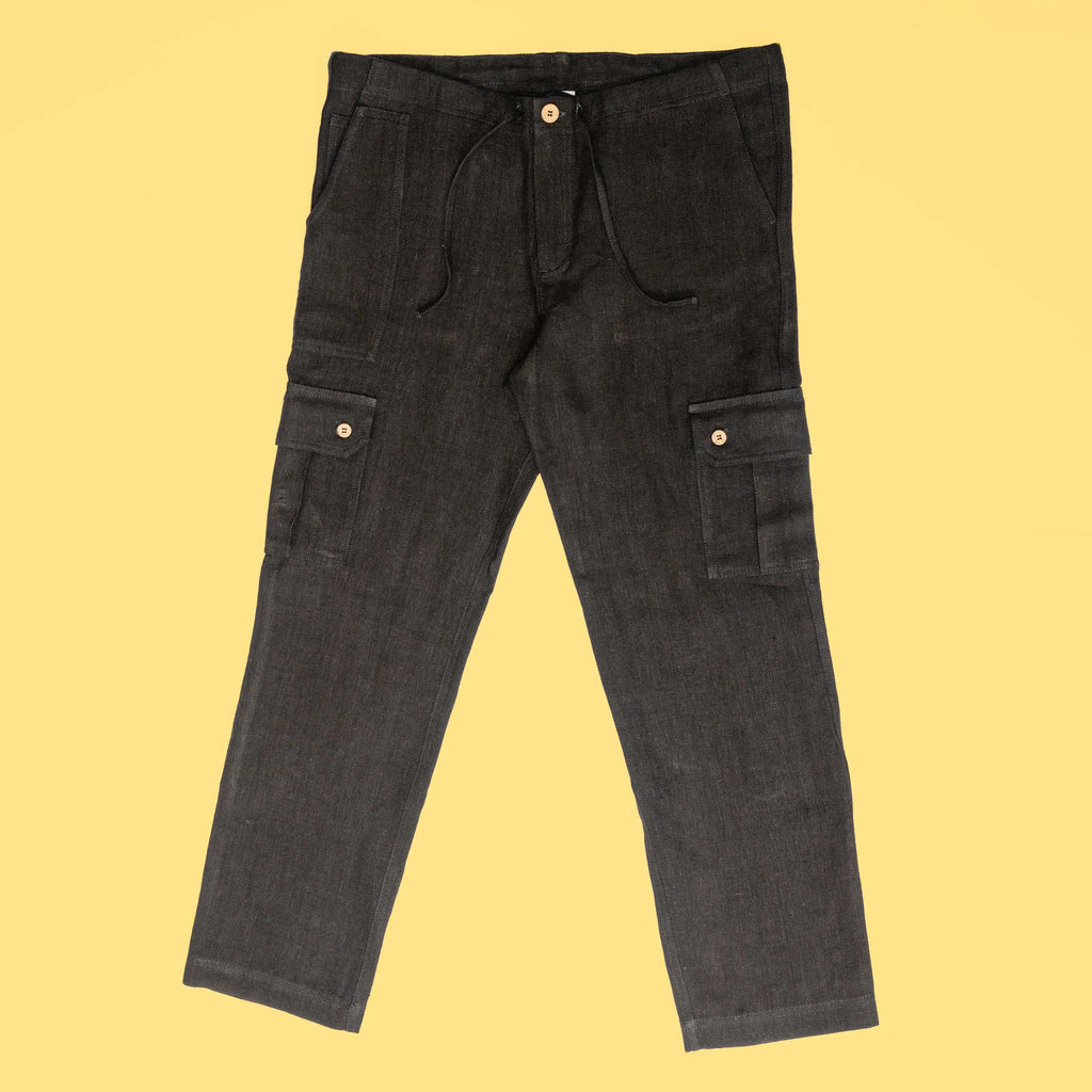 Elastic-free 100% Organic Hemp Cargo Pants (Unisex)
