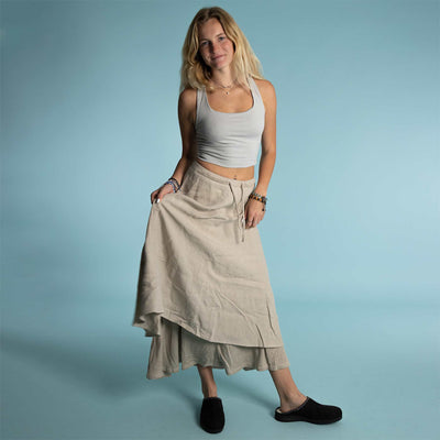 organic linen skirt