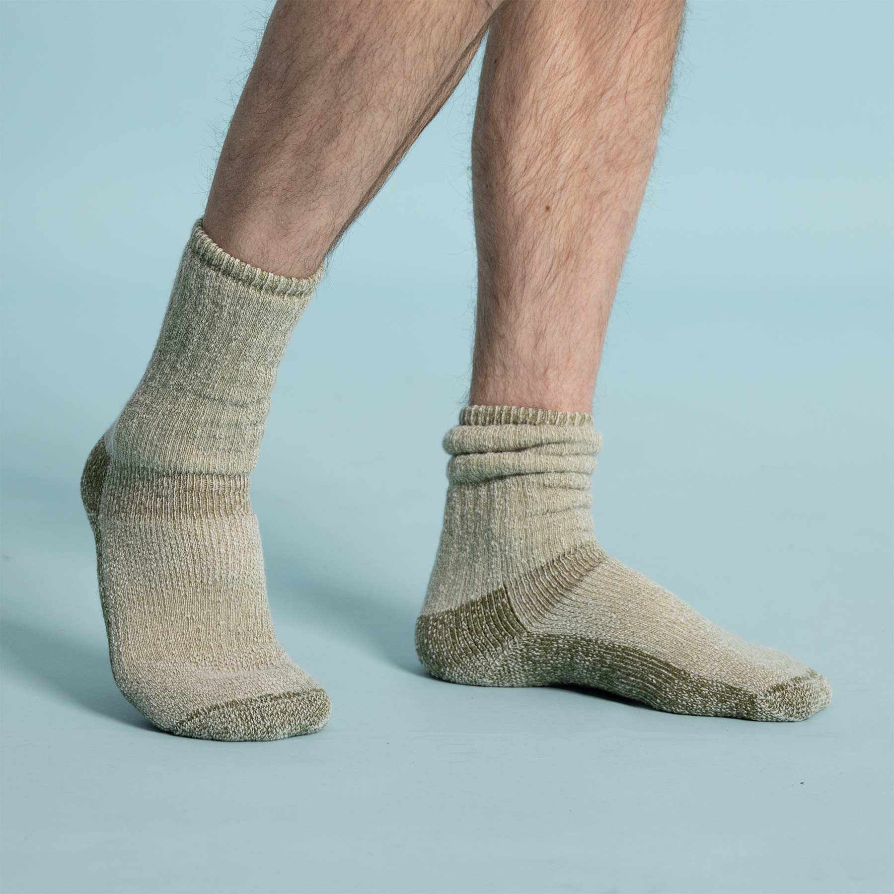 Certified Organic Wool Mountain Hiker Socks Made in USA – Rawganique