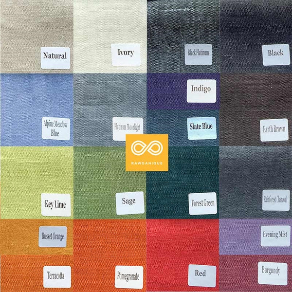 100% Organic Hemp Woven Fabric Swatches Color Swatch Book – Rawganique
