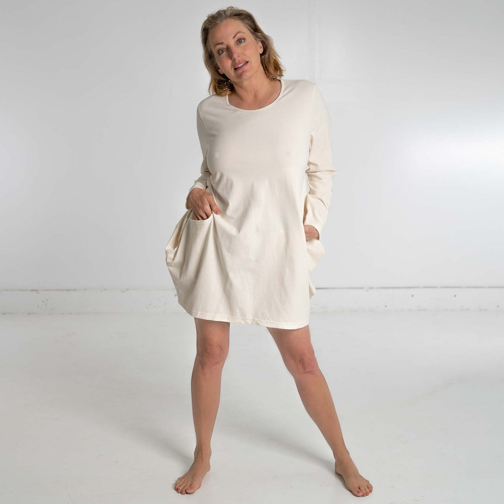 100% Organic Cotton Tunic Dress (Chemical-Free; Plastic-Free) Rawganique 100% Organic Cotton Tunic Dress (Chemical-Free; Plastic-Free) Rawganique