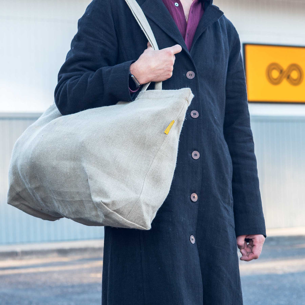 large hemp shopping bag