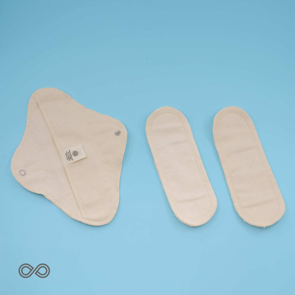 washable organic cotton menstrual pads