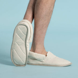 Organic cotton slippers elastic-free