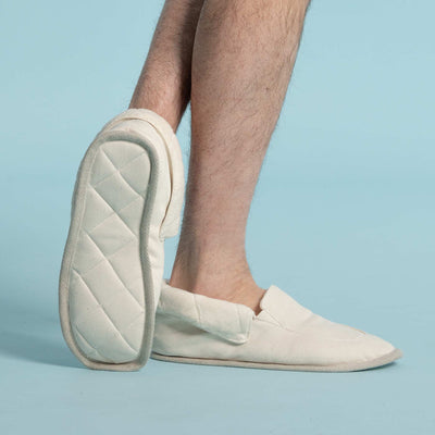Organic cotton slippers elastic-free