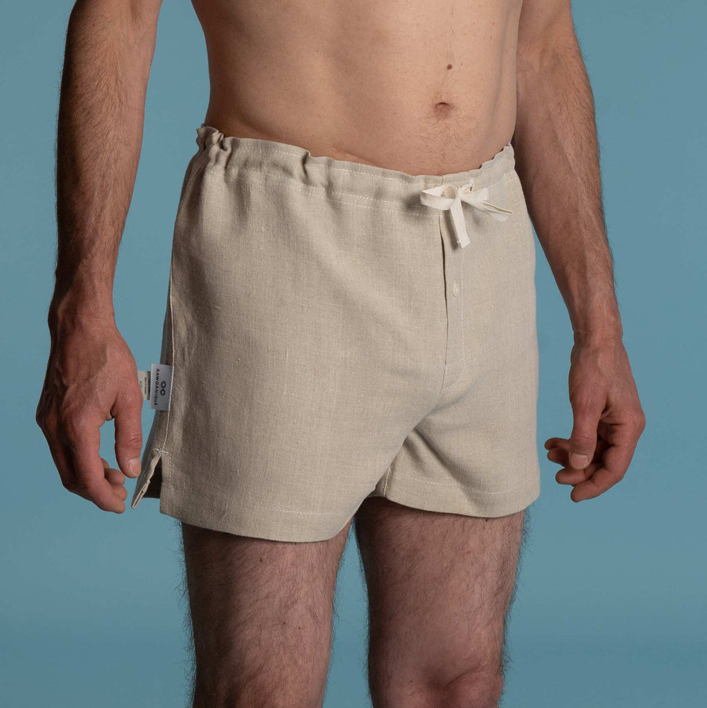 100% Organic Hemp Drawstring Boxers (Elastic-free, Latex-Free) – Rawganique