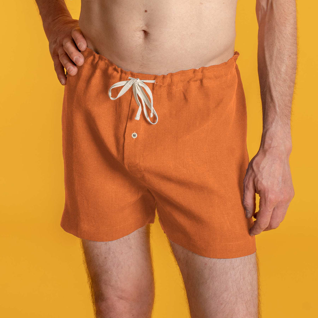 elastic-free hemp boxer shorts