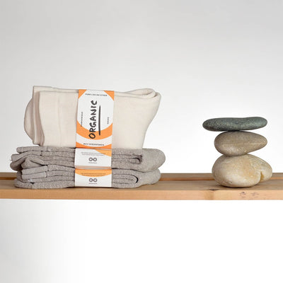 TRINITY 3-Pack Organic Cotton, Linen & Hemp Terry Socks (99.95%-100% Biodegradable)