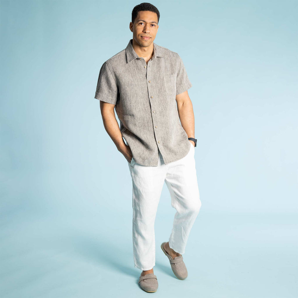 100% hemp short sleeve shirt