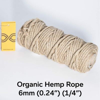 6mm Organic Hemp Rope (1/4