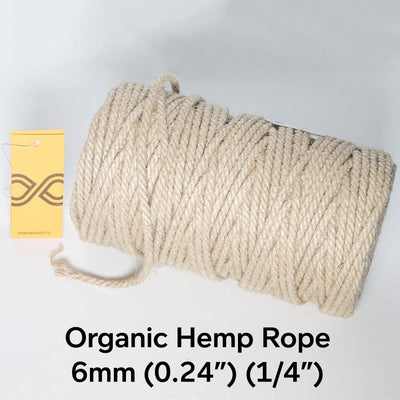 6mm Organic Hemp Rope (3kg Roll) (100% Biodegradable)