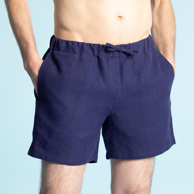 organic linen shorts
