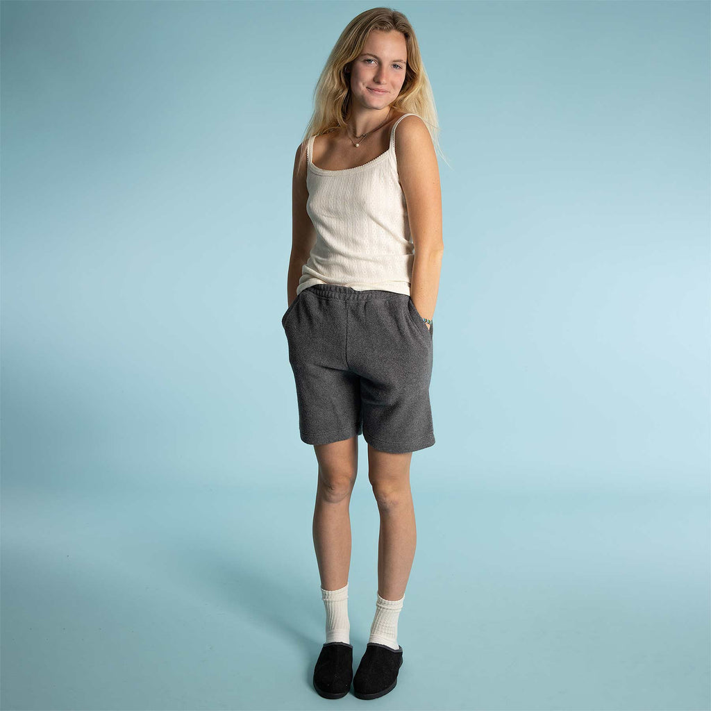 organic cotton fleece shorts