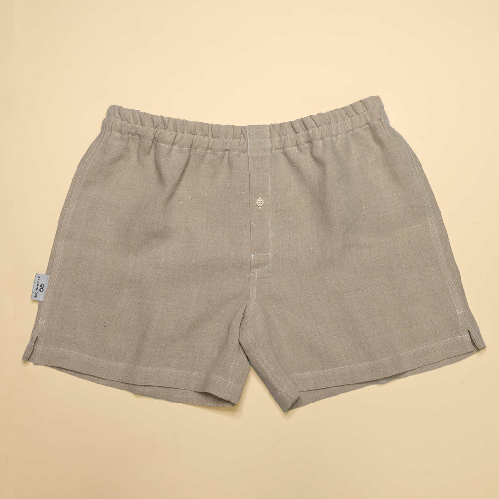 hemp boxers with natural rubber waistband