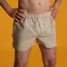 Load image into Gallery viewer, hemp boxers with natural rubber elastic waistband