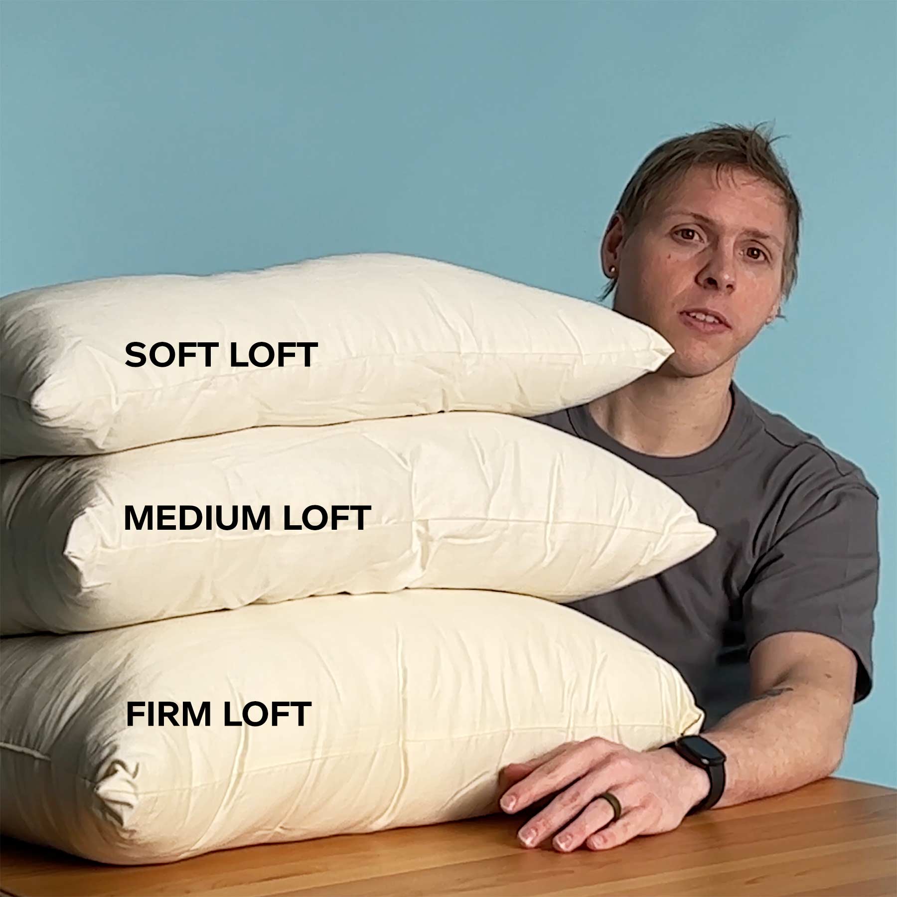 Vegan 100 Kapok Pillow (Made in USA; Organic Case, Plasticfree