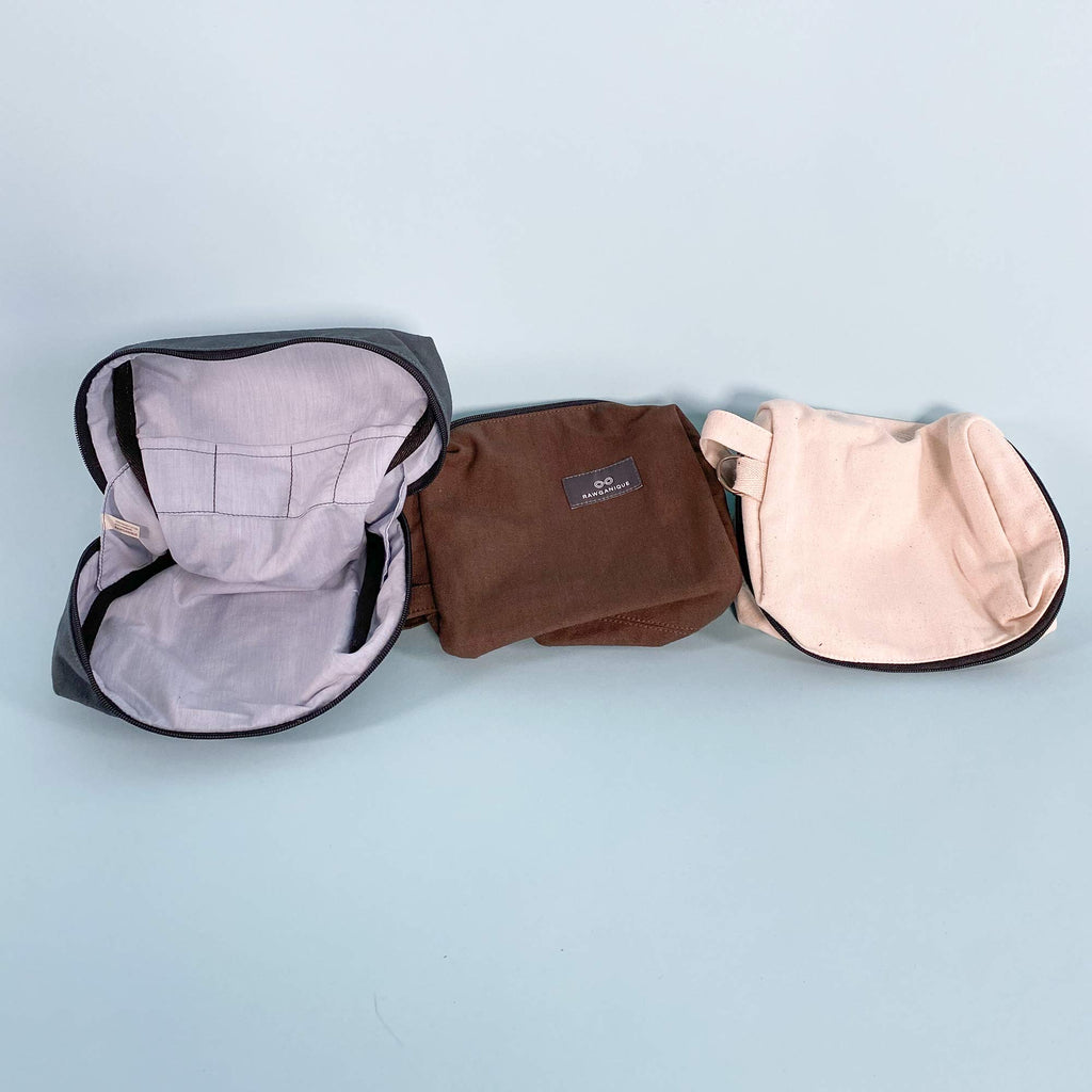 100% organic cotton Dopp kit bag