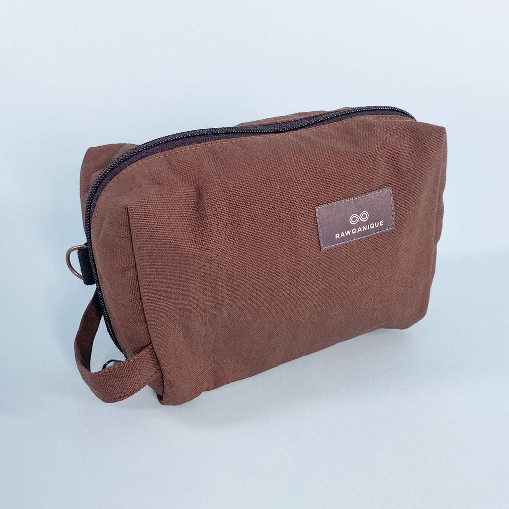 100% organic cotton toiletries bag