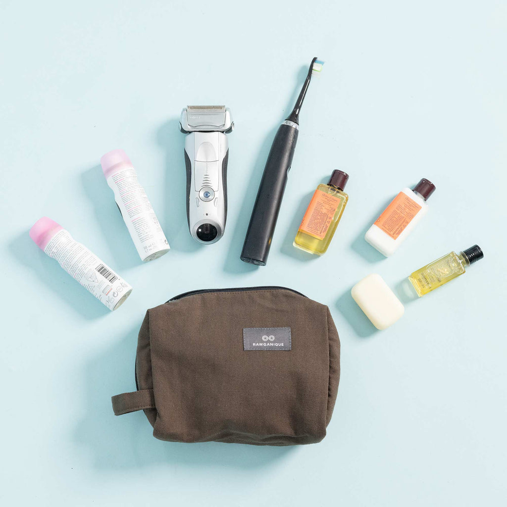 organic cotton toiletries bag