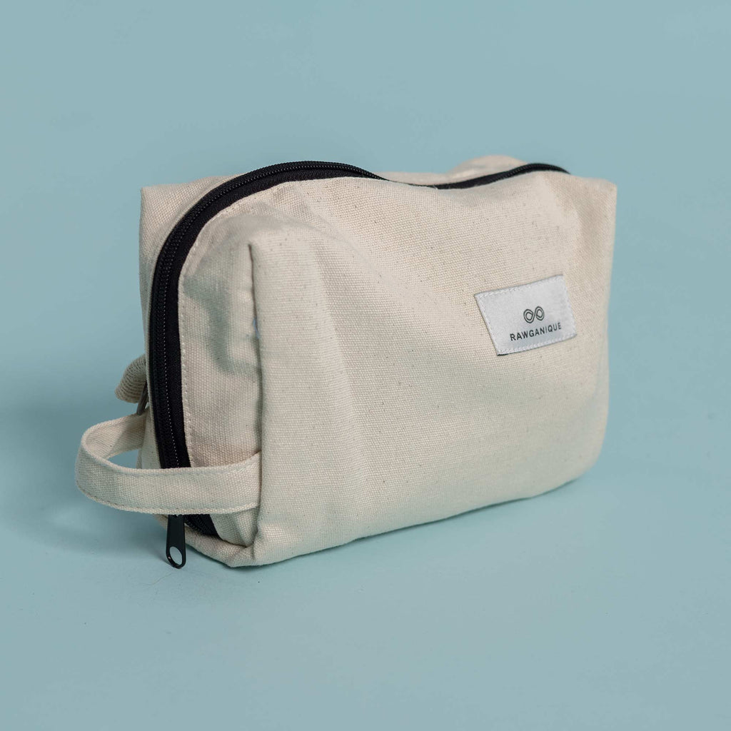 organic cotton toiletries bag