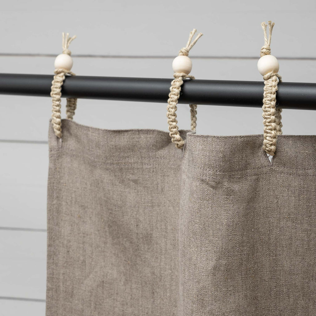 100% organic flax linen shower curtain