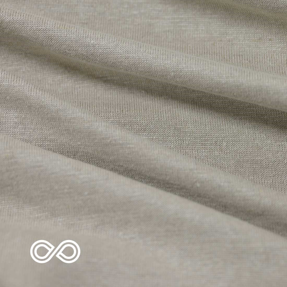 100% Organic Linen Jersey Knit Fabric By The Yard (Regular T-shirt Weight)