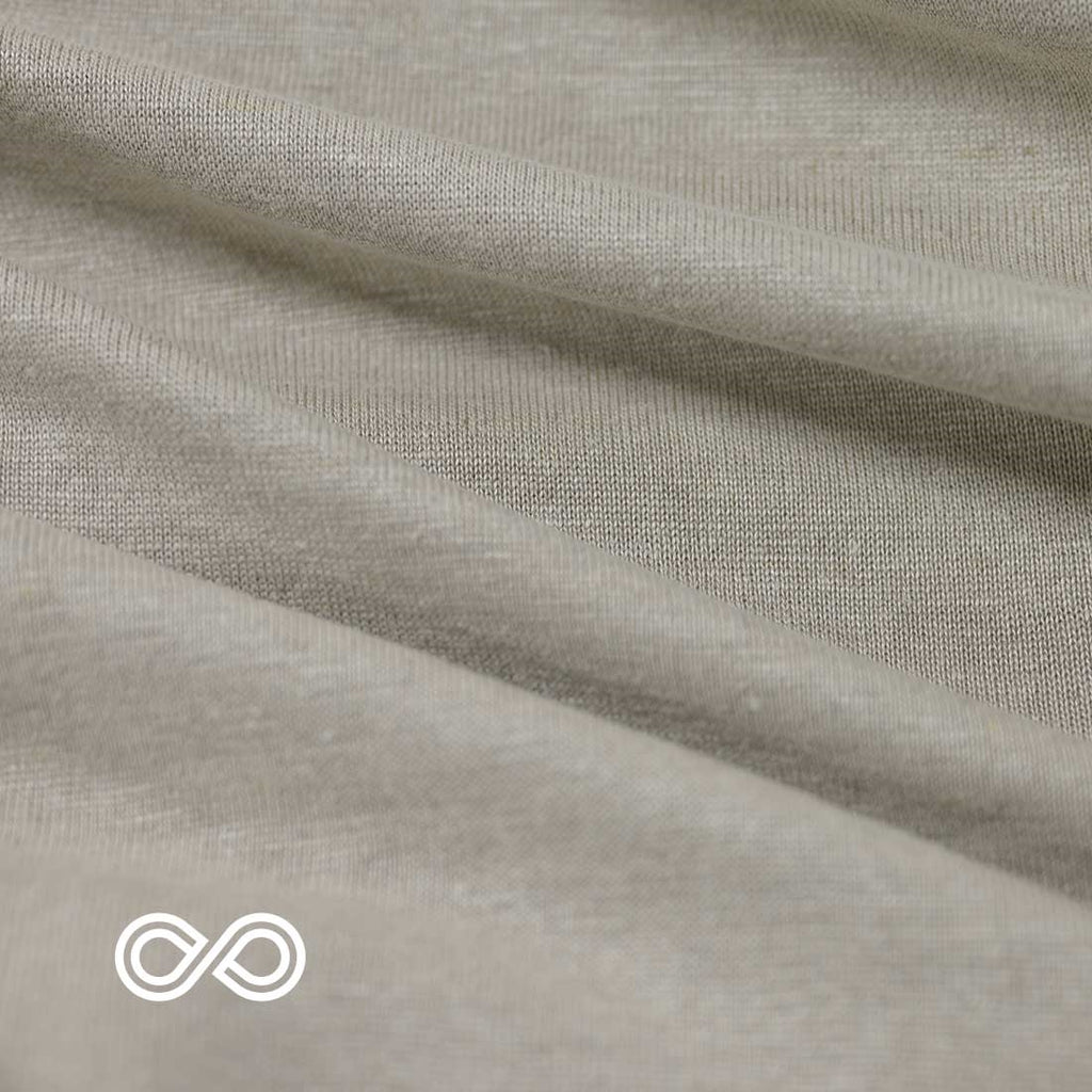 100% Organic Linen Jersey Knit Fabric By The Yard (Regular T-Shirt Weight)