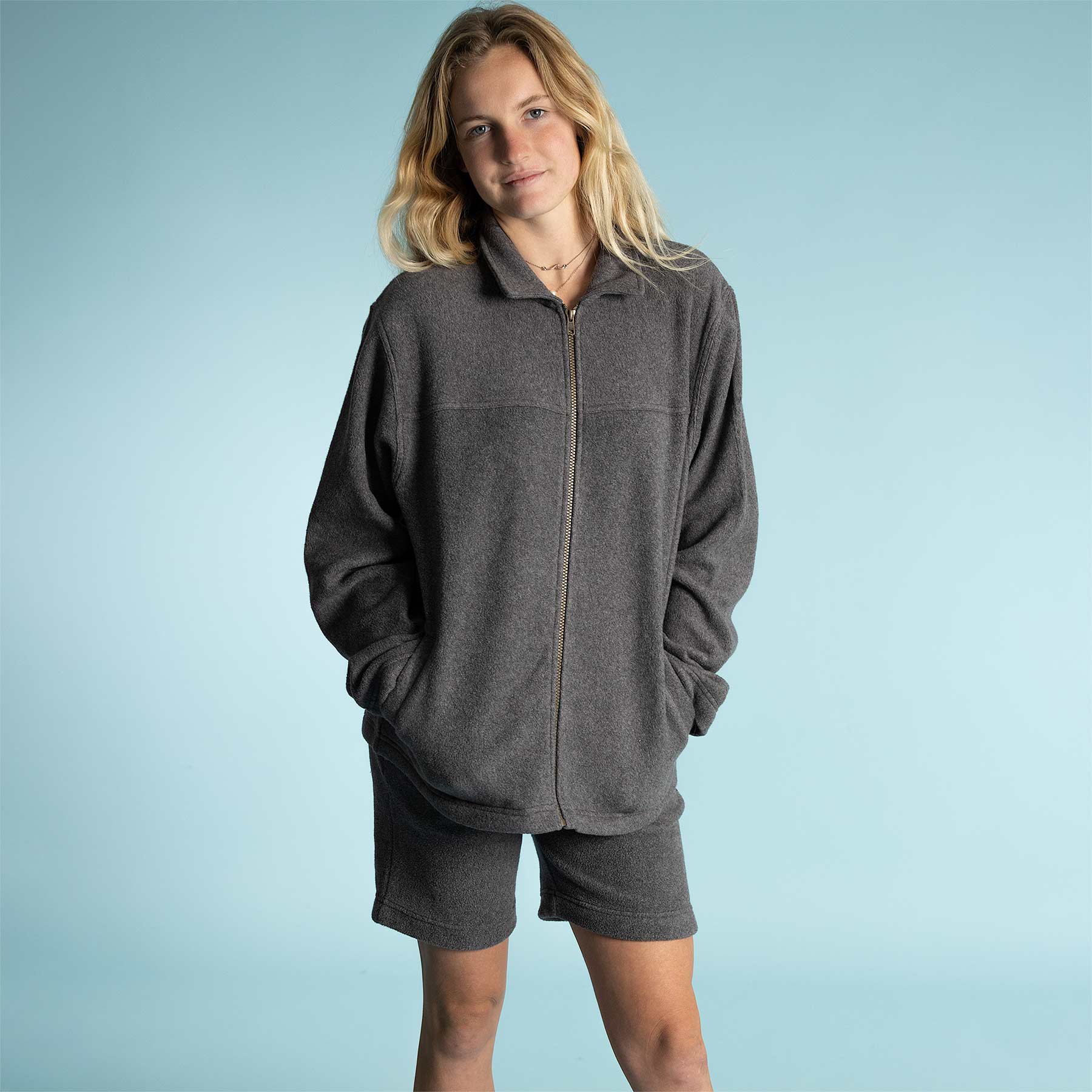 Aurora Medicine Animals 2 Zippered Collared Lightweight Jacket