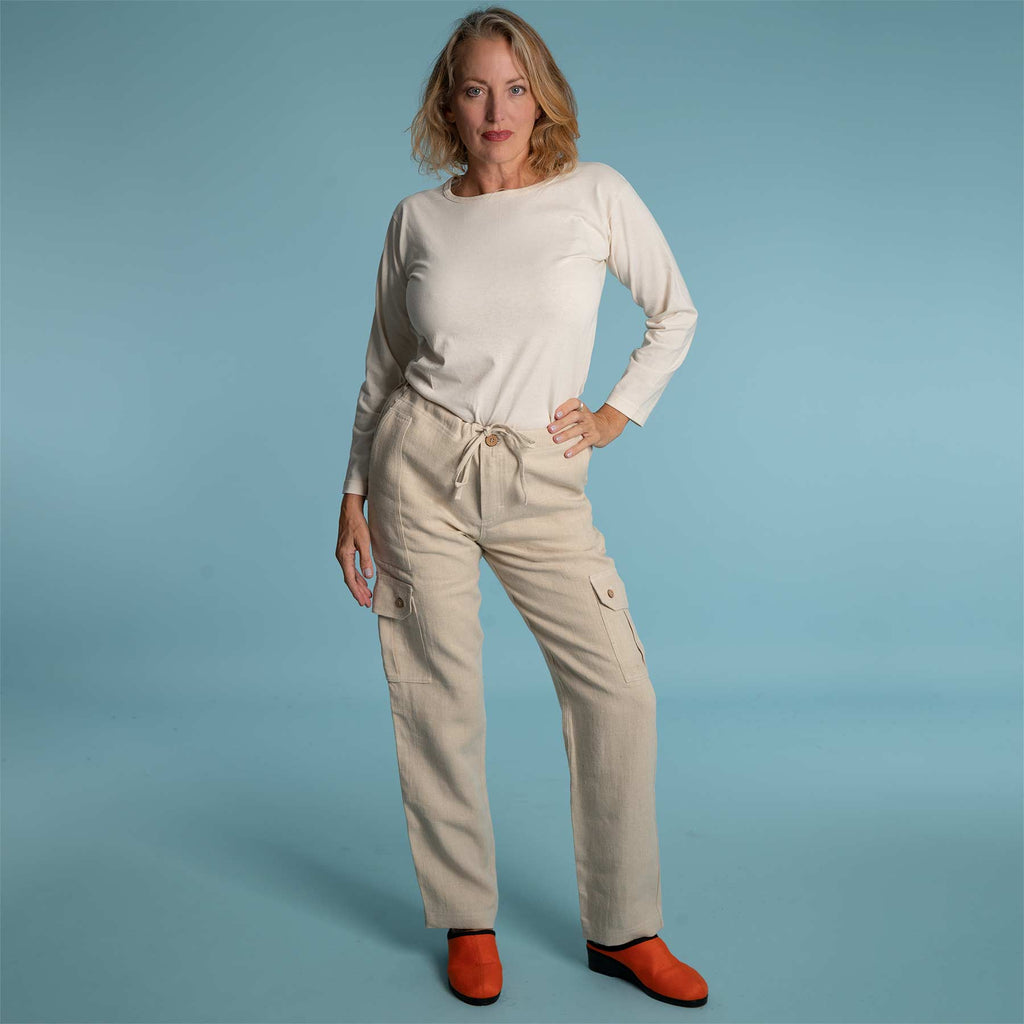 hemp pants with cargo pockets