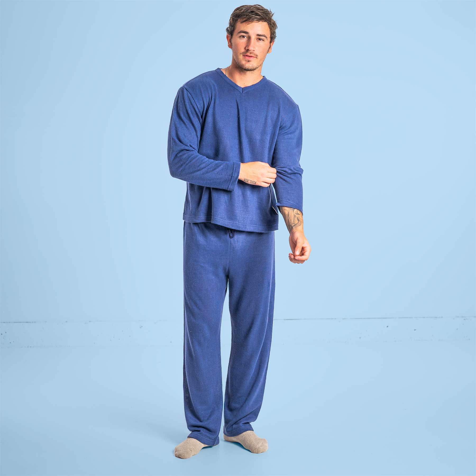 100% Organic Hemp Knit Pajamas | Natural, Indigo – Rawganique