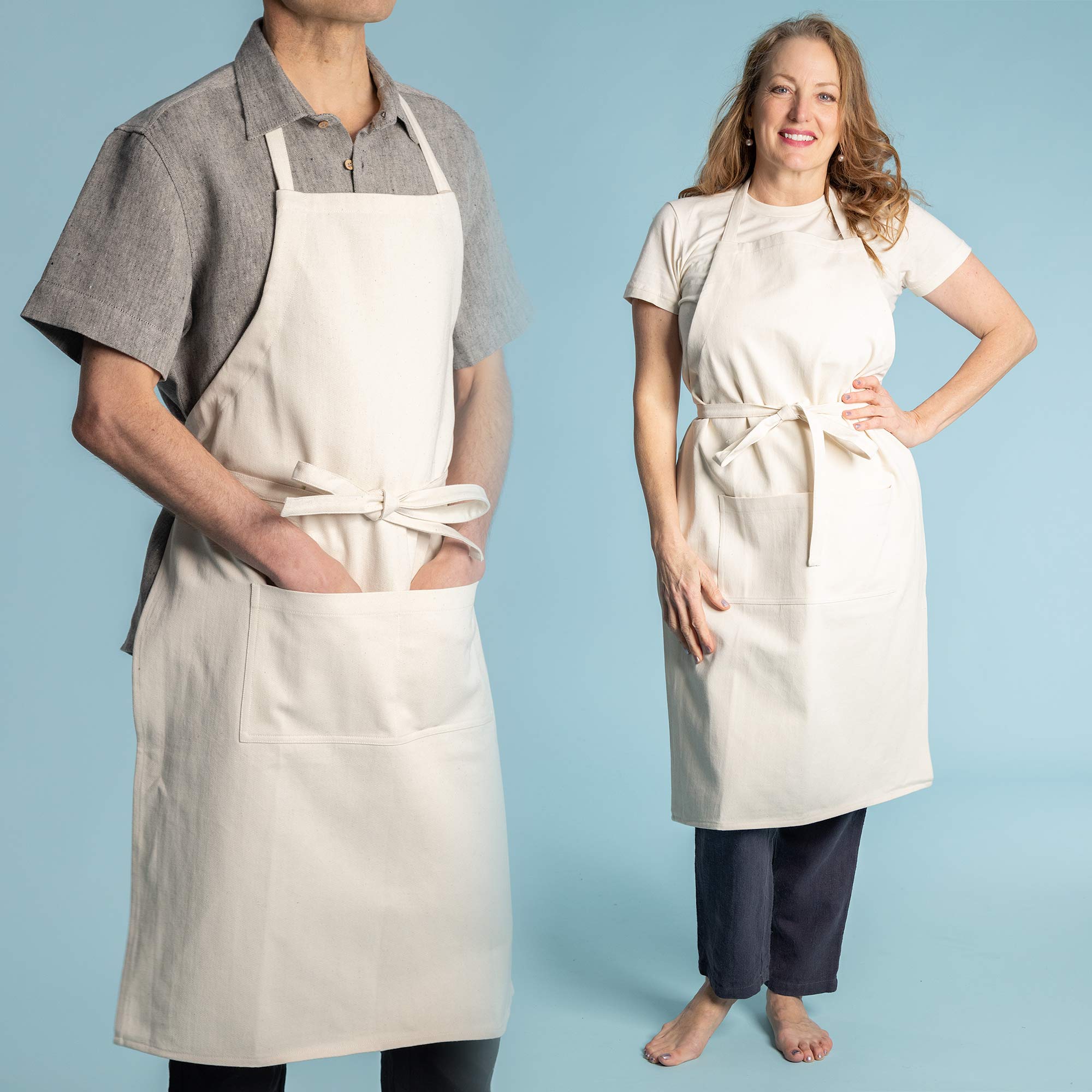 Organic Cotton Chef's Apron by Rawganique.com Chemical-Free, Dye-Free