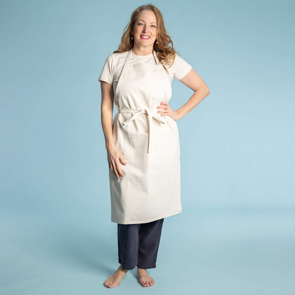 organic cotton kitchen apron