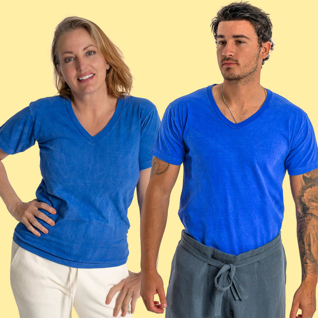 organic cotton v neck t shirt made in usa