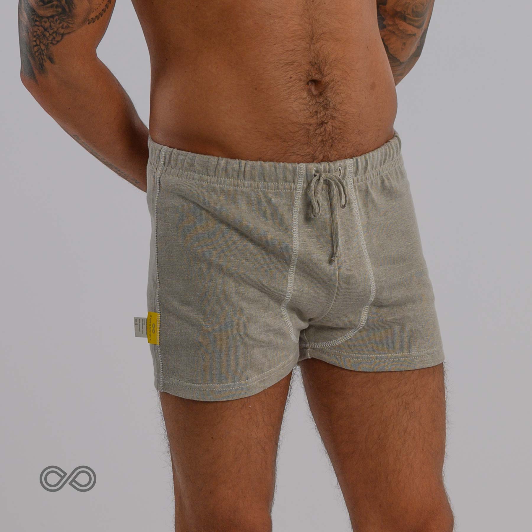 Boxers With Draw String Organic Flax Linen Knit Drawstring Boxers (Covered Elastic Waistband ...