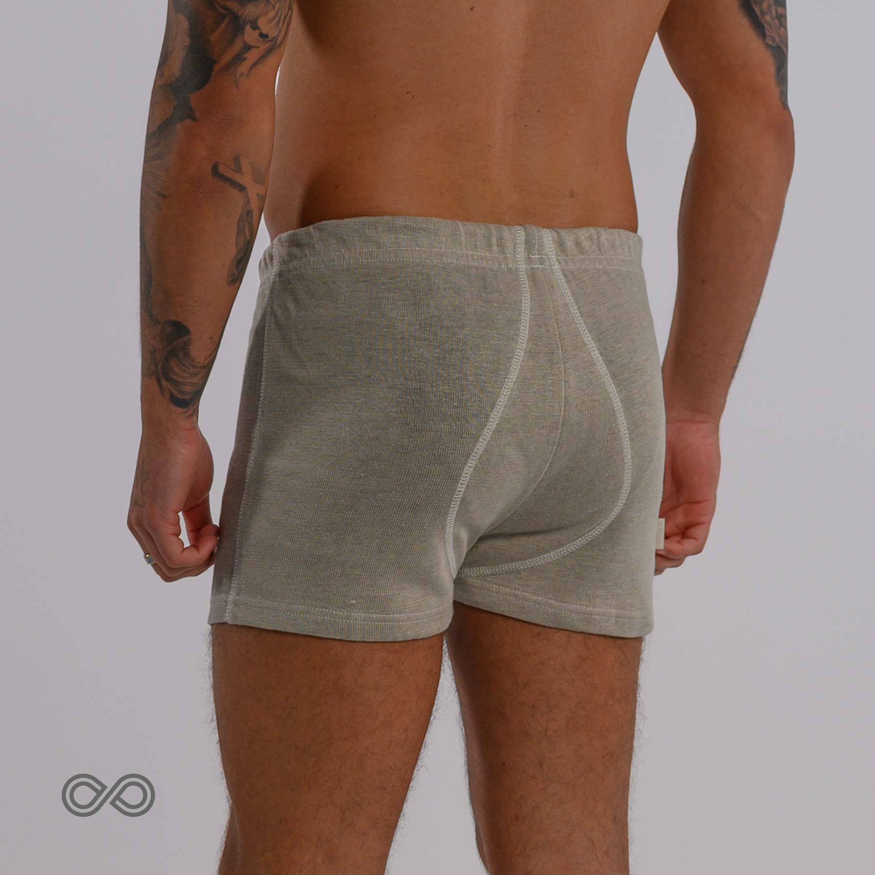 Organic Flax Linen Knit Drawstring Boxers (Covered Elastic Waistband ...