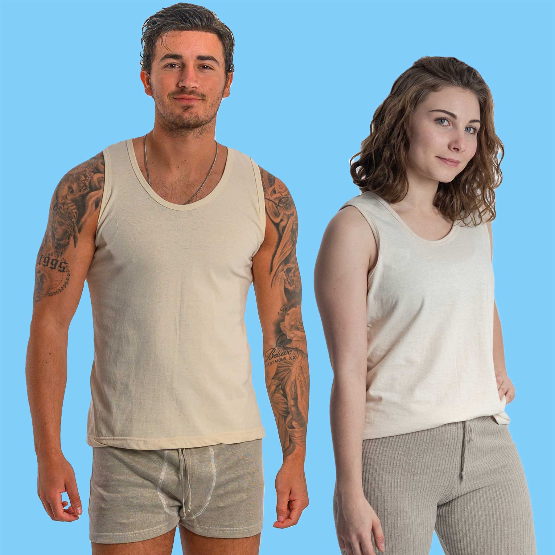 Made in USA 100% Organic Cotton Tank Top by Rawganique (Unisex)