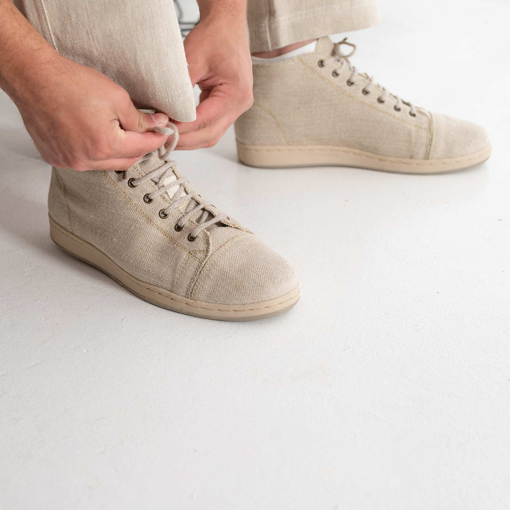 hemp high top shoes