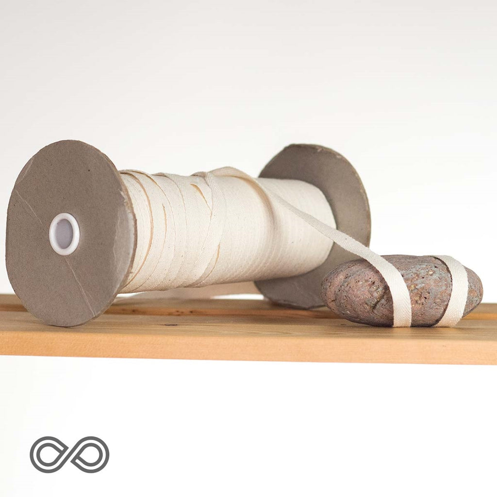 ⅜" (10mm) 100% Organic Cotton Edging Tape - Drawstrings (By The 200m Roll)