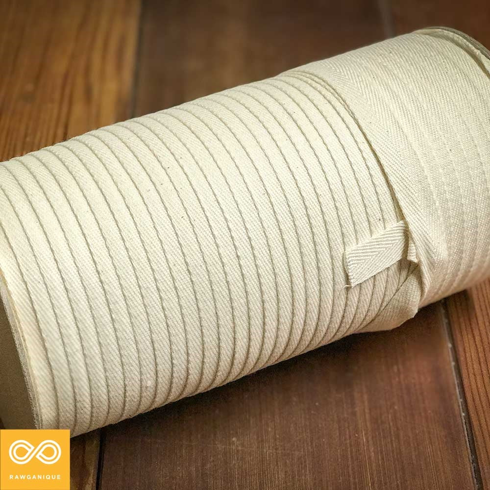 ⅜" (10mm) 100% Organic Cotton Edging Tape - Drawstrings (By The 200m Roll)