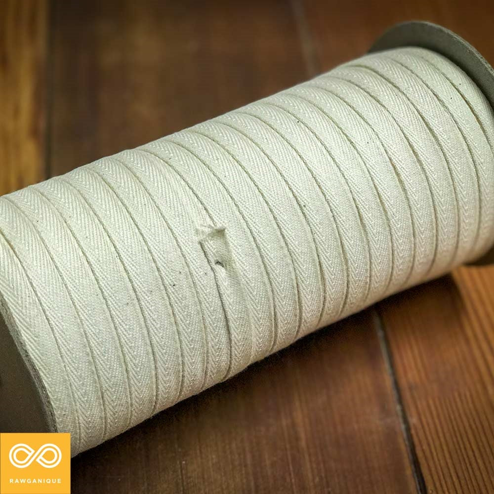 9/16" (15mm) 100% Organic Cotton Edging Tape - Ribbons (By The Roll)