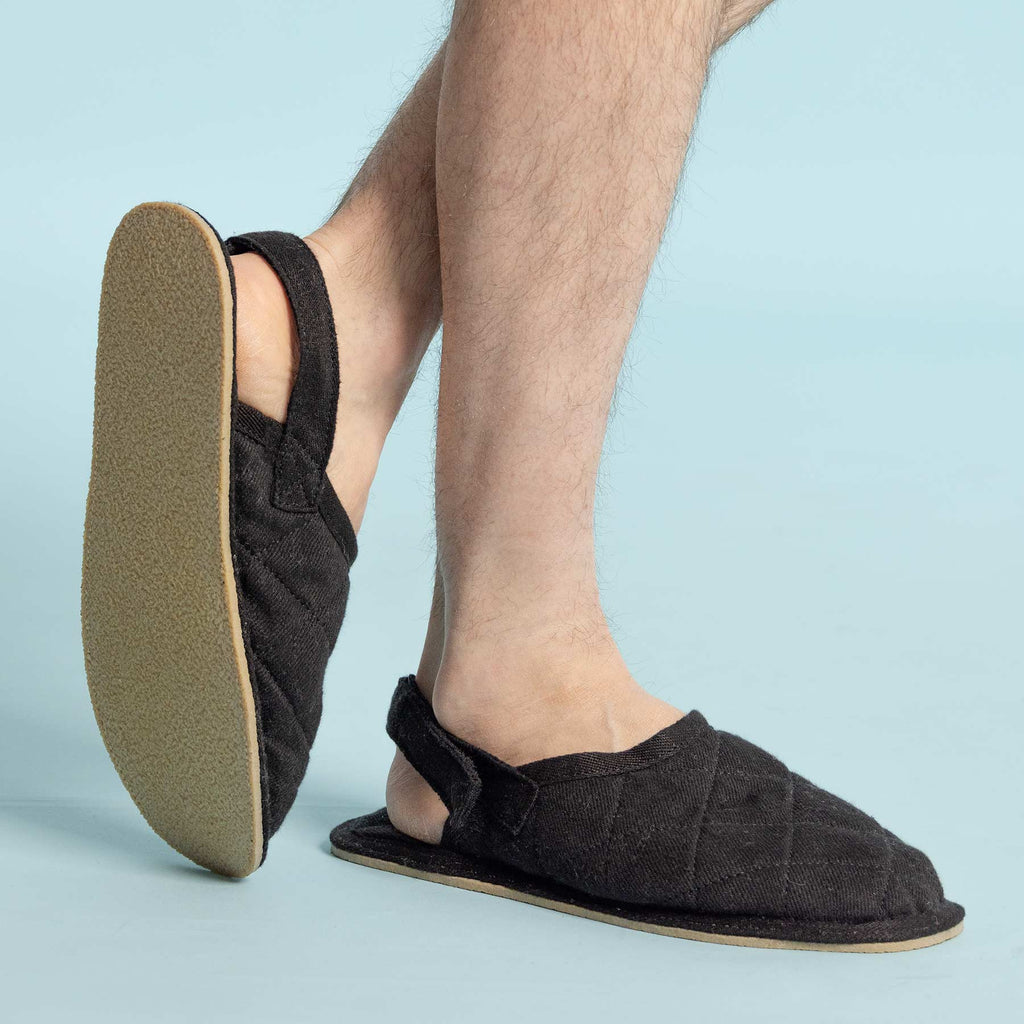 organic hemp house slippers