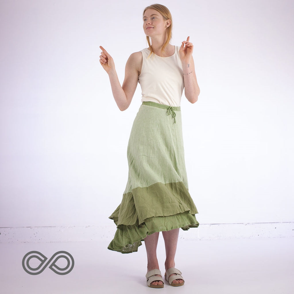 Cotton linen skirt best sale