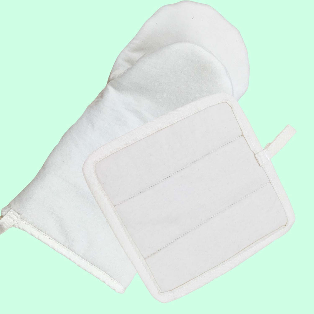 organic cotton potholder oven mitt